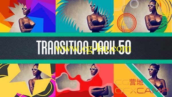 50个扁平化二维MG动画转场 VideoHive Transition Pack 50的图片1