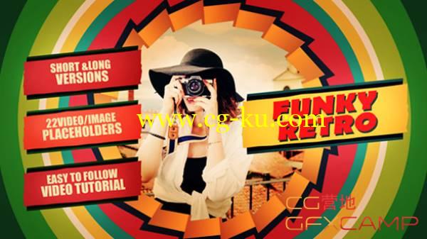 AE模板-复古有趣搞笑电视节目栏目包装开场 VideoHive Funky Retro的图片1