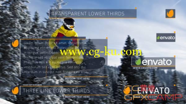 AE模板-透明人名字幕条信息框展示 VideoHive Transparent Lower Thirds的图片1