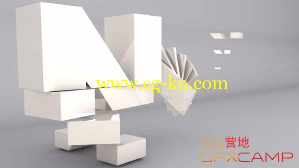 3D文字翻转折叠特效C4D教程 Spinning Letters Intro Animation Tutorial的图片1