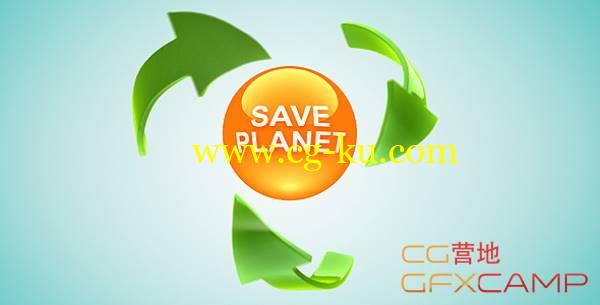 AE模板-绿色环保回收文箭头文字 VideoHive Think Green的图片1