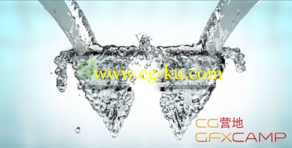 AE模板-水泼洒Logo文字展示 VideoHive Water Splash Logo Reveal的图片1