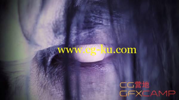 恐怖鬼片眼睛特效合成AE教程 Evil Eye Closeup (含视频素材)的图片1