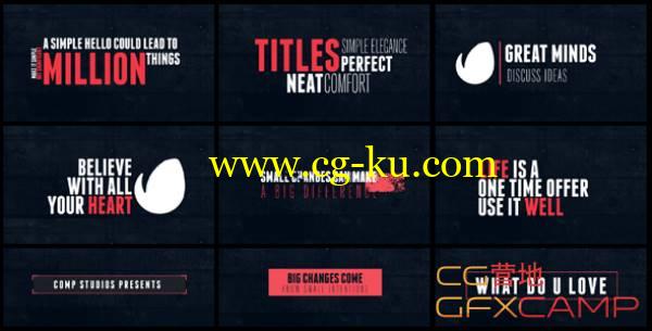 AE模板-简洁文字标题排版动画 VideoHive 15 Minimal Titles的图片1