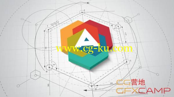 AE模板-建筑蓝图线条绘制3D Logo文字搭建 VideoHive Architect Logo Reveal的图片1