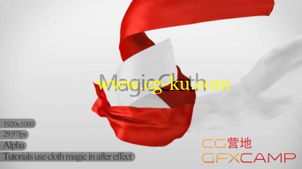 丝绸绸带带通道高清视频素材 VideoHive Magic Cloth的图片1
