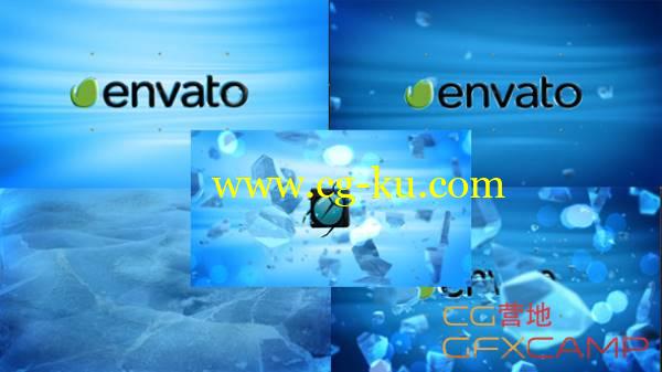 AE模板-冰块破碎三维Logo展示 VideoHive Ice Explosion的图片1