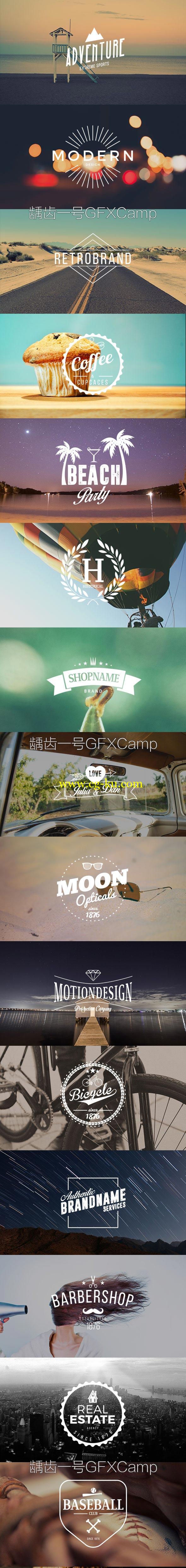 AE模板-复古标签徽章条幅时尚节目回忆标题动画制作工具包的图片2