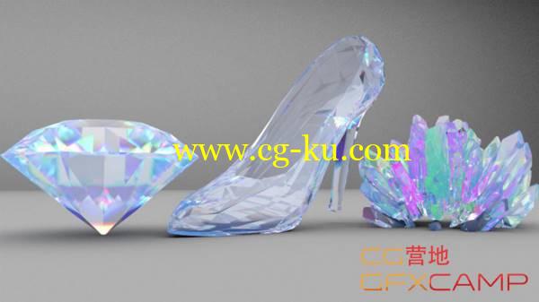 C4D阿诺德渲染器钻石渲染教程 Cinema 4D Rendering Crystals Arnold Render Tutorial的图片1