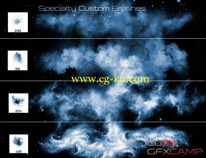 宇宙星云银河星星星球PS笔刷效果样式合集的图片9
