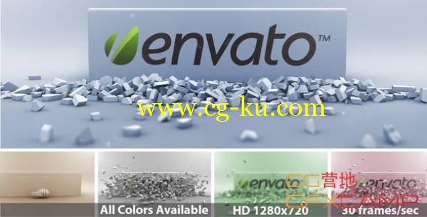 AE模板-手榴弹爆炸前面倒塌Logo展示 VideoHive Exploding Grenade Logo Reveal的图片1