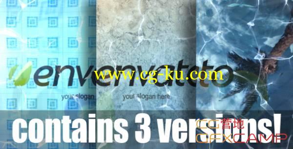 AE模板-池塘泳池沙滩水底焦散Logo展示 VideoHive Logo In Water的图片1