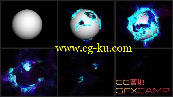 Houdini能量球粒子破碎瓦解传送效果教程 Digital Tutors - Disintegration, Teleportation and Reintegration Effects in Houdini的图片1