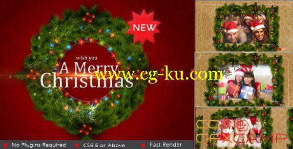 AE模板-霓虹灯圣诞装饰照片相册展示 VideoHive Christmas Album的图片1
