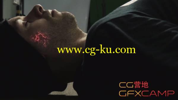 脸部受伤闪电伤疤AE特效合成教程 After Effects Flash Lightning Strike Tutorial的图片1