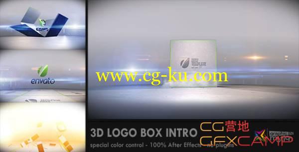 AE模板-三维方块盒子掉落展开Logo爆炸展示 VideoHive 3D Logo Box Intro的图片1
