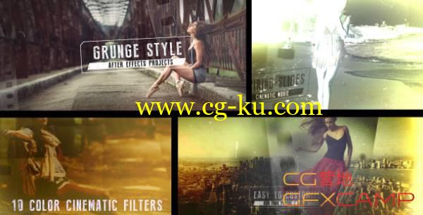 AE模板-复古电影胶片风格图片视频开场展示 VideoHive Grunge Film Style的图片1
