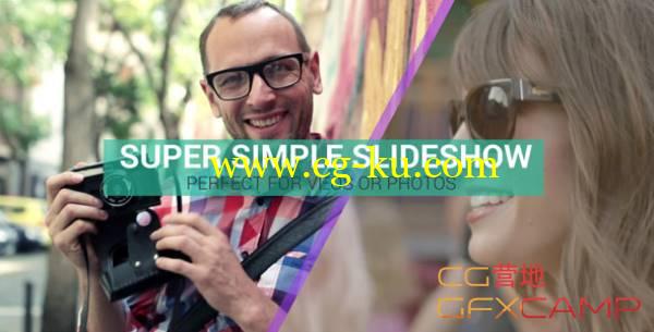AE模板-图形切换画面分割幻灯片照片展示 Super Simple Slideshow的图片1