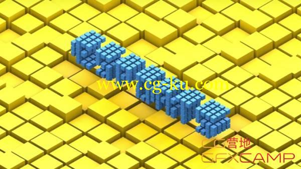 C4D像素汇聚动画教程 Cinema 4D Creating a Pixelated Gaming Intro Tutorial的图片1