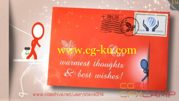 AE模板-手绘火柴人圣诞贺卡 Inkman Christmas Holiday card的图片1