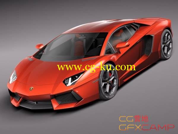 兰博基尼跑车3D模型(Max/OBJ/FBX) Turbosquid Lamborghini Aventador LP700-4的图片1