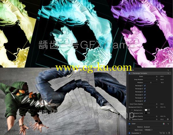 Mac FCPX插件:127组时尚多变形分割分形万花筒镜面破碎 ProDub 2套的图片1
