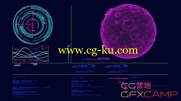 科幻显示屏高科技HUD元素制作AE教程 Digital Tutors – Creating a Sci-Fi UI with Trapcode Form in After Effects的图片1