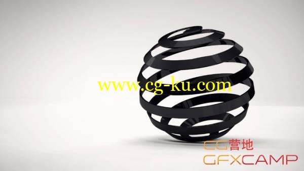 C4D抽象小球剥皮线条教程 Cinema 4D Creating a Sliced Orange Peel Style Sphere Thing Tutorial的图片1