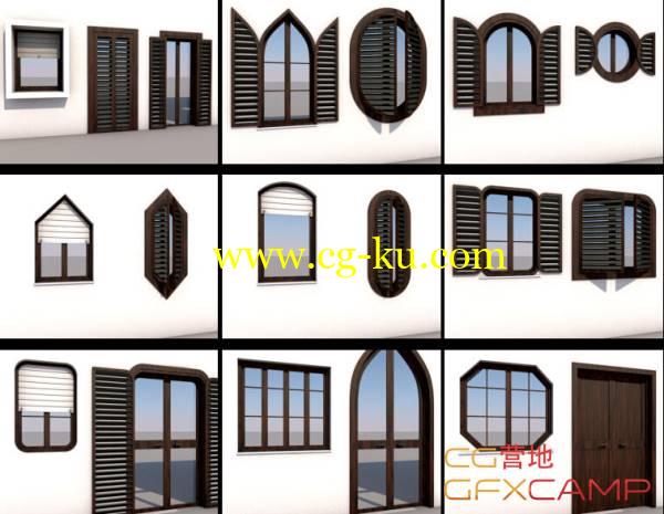 C4D窗户门生成制作插件+使用教程 Caleidos4D Win4Doors v1.70的图片1