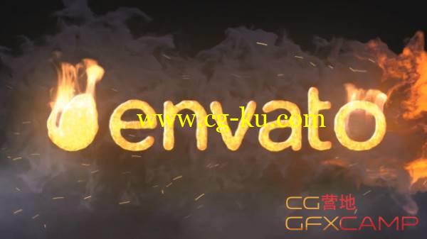 AE模板-游戏火焰燃烧Logo文字开场 Fire Logo Reveal的图片1