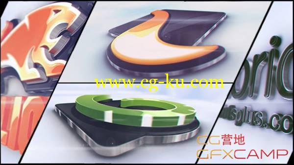 AE模板－反射质感公司企业优雅3D Logo挤出 Glossy 3D Corporate Logo的图片1