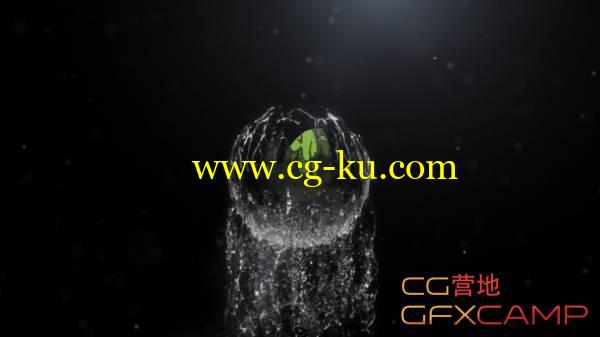 AE模板－球形水液体流动Logo展示 Spherical Liquid Logo Reveal的图片1