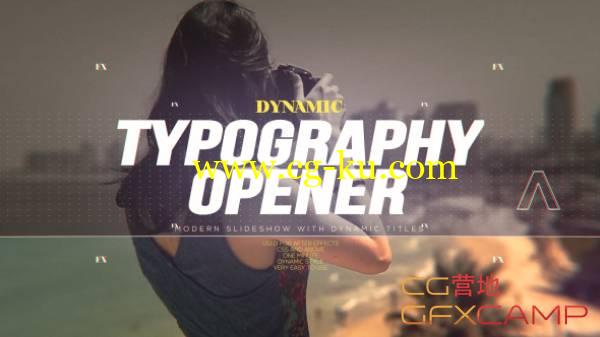 AE模板－时尚动感文字图片视频切割展示开场 Dynamic Typography Opener的图片1