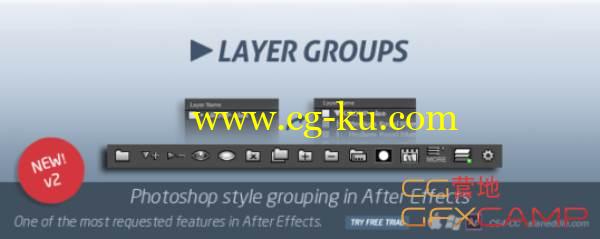 仿PSD图层管理AE脚本 Aescripts layer groups v2.13 ＋ 使用教程的图片1