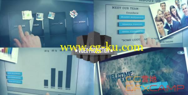 AE模板－手指点击触控个人介绍公司企业项目信息展示 Touch Screen Presentation的图片1