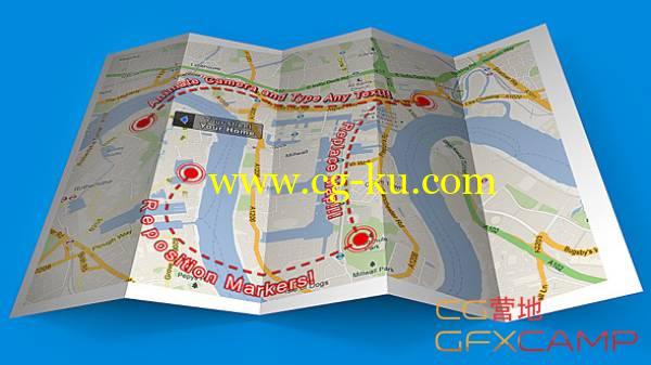 AE模板－地图路径目标地点指示动画 Map Mockup的图片1