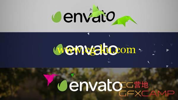 AE模板-纸张小鸟飞翔Logo展示 Flat Bird Quick Logo Reveal的图片1