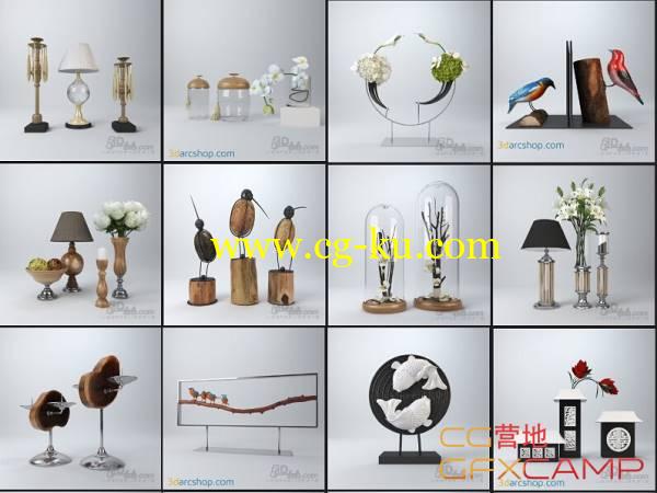 室内装饰3D模型 3darcshop - Decorations 01-100的图片1