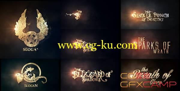 AE模板-金色粒子破碎汇聚Logo文字游戏电影开场 Burn To Be Gold的图片1