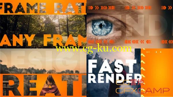 AE模板-时尚文字遮罩动画开场 Faster Intro的图片1