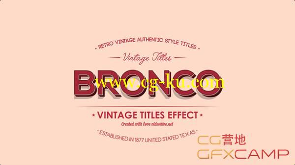 AE模板-25个复古文字标题MG动画 25 Animated Vintage Titles的图片1