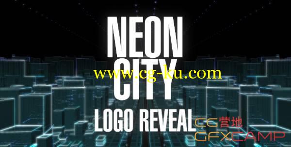 AE模板-霓虹灯虚拟城市Logo展示 Neon City Logo Reveal的图片1