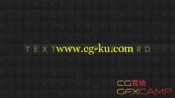 AE模板-机场告示牌折叠翻转文字效果 Text Flip Board的图片1