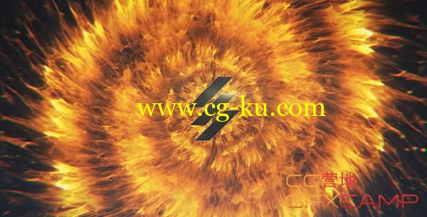 AE模板-火焰爆炸火星粒子Logo文字开场展示 Spark的图片1