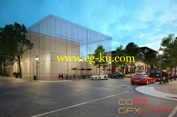室外城市楼房建筑别墅群3D模型 Evermotion Archexteriors vol.24的图片1