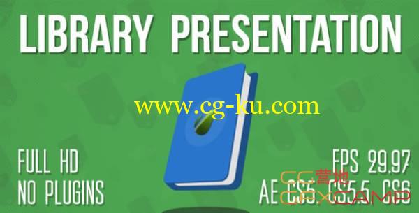 AE模板-图书馆书籍书本介绍 Library or Bookstore Presentation的图片1