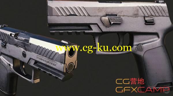 ZBrush+Quixel制作真实手枪模型贴图教程 Pluralsight – Creating Photorealistic Weapons with ZBrush and Quixel SUITE的图片1
