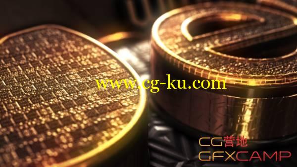 AE模板-E3D炫酷3D金色文字金字Logo展示 Gold Treasure Logo的图片1