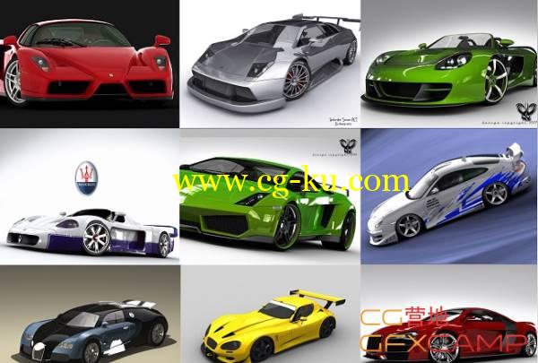 跑车汽车3D模型合集 3D Models – Car Collection的图片1