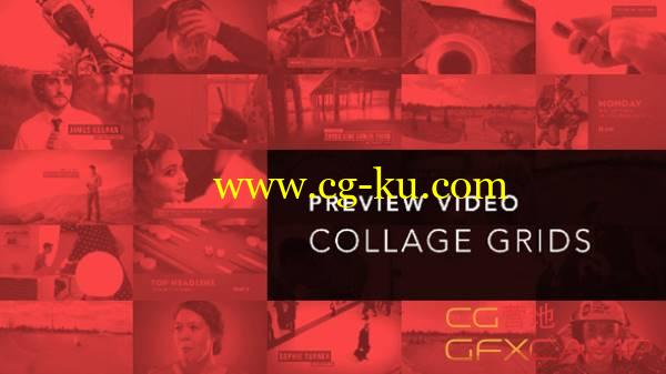 AE模板-画面分割照片视频墙工具包 Preview Video Screen Collage Grids的图片1